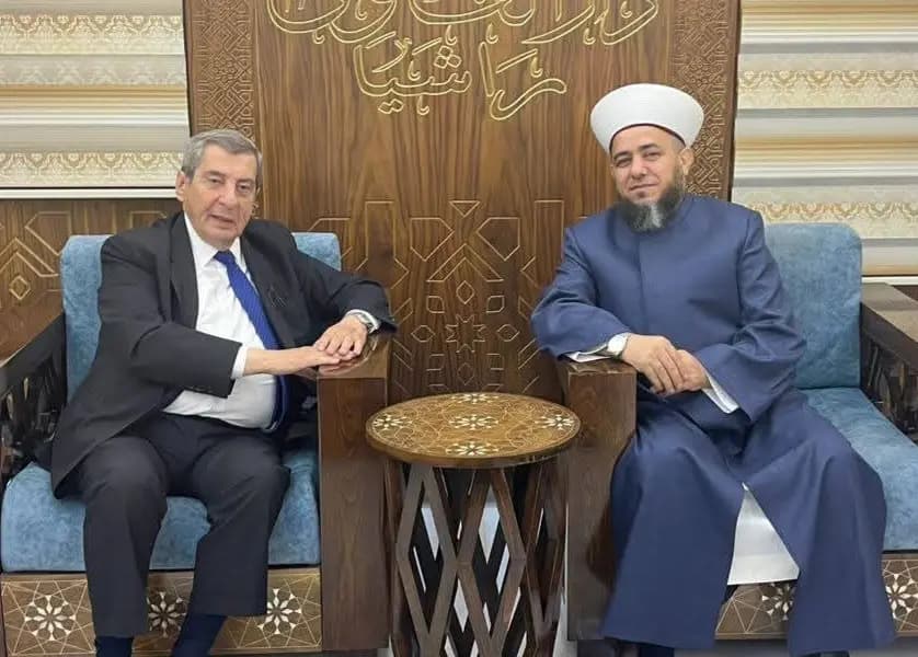 المفتي حجازي يلتقي إيلي الفرزلي في راشيا