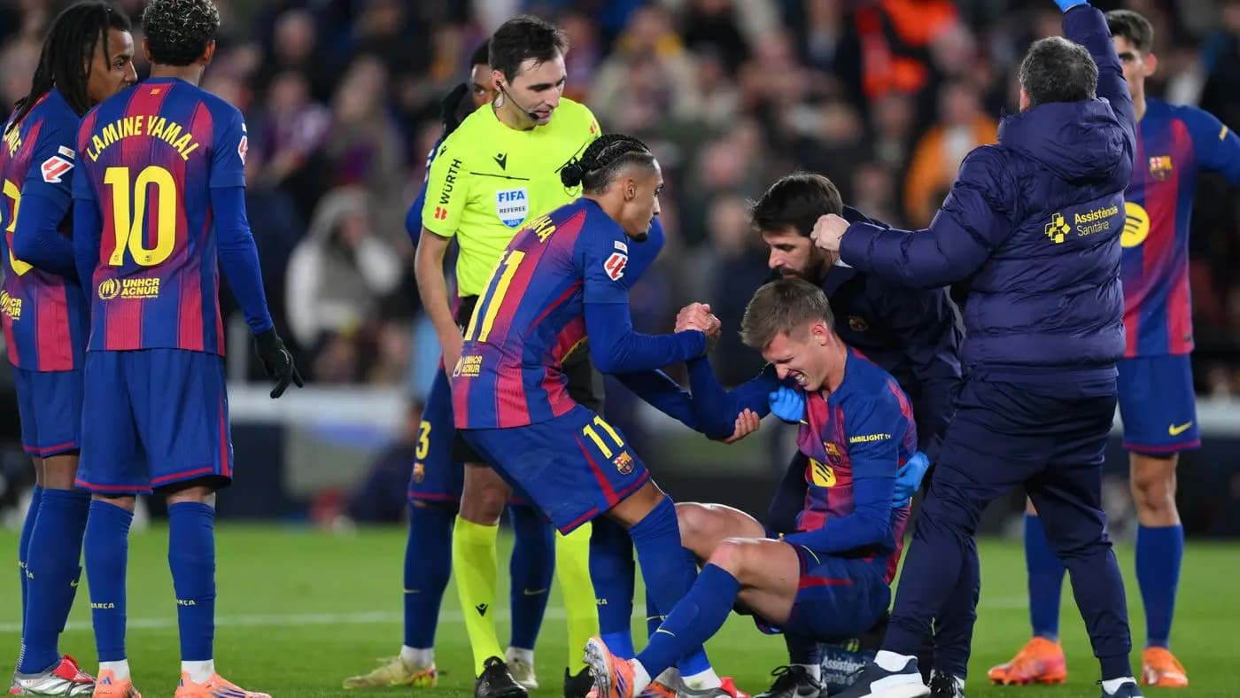 برشلونة يكشف مدة غياب لاعبه أولمو