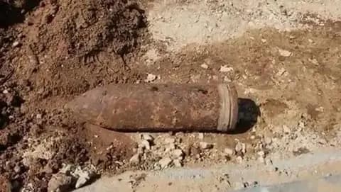 العثور على قذيفة قديمة في هذه المنطقة!
