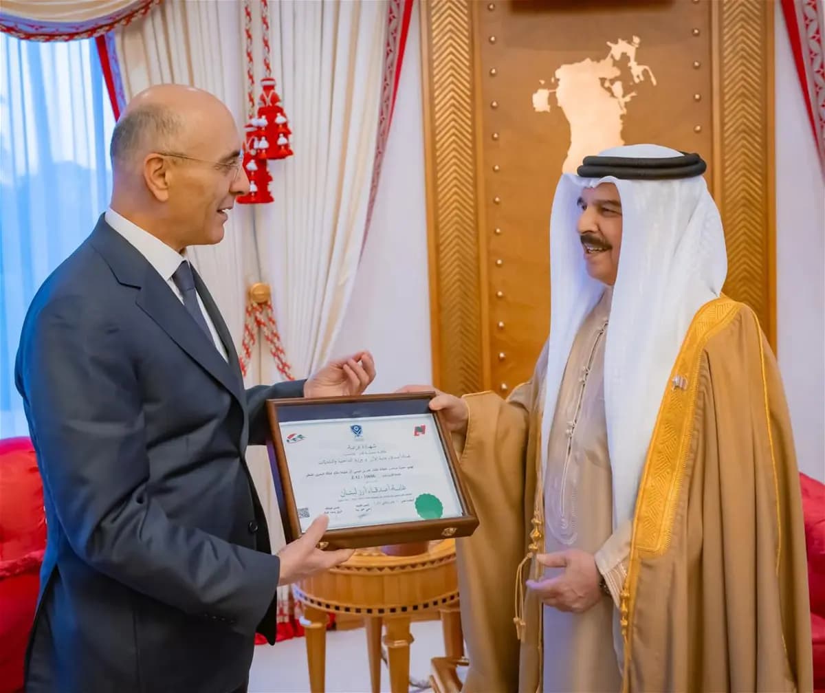 الحجار يلتقي ملك البحرين..وتأكيد على دعم لبنان واستقراره
