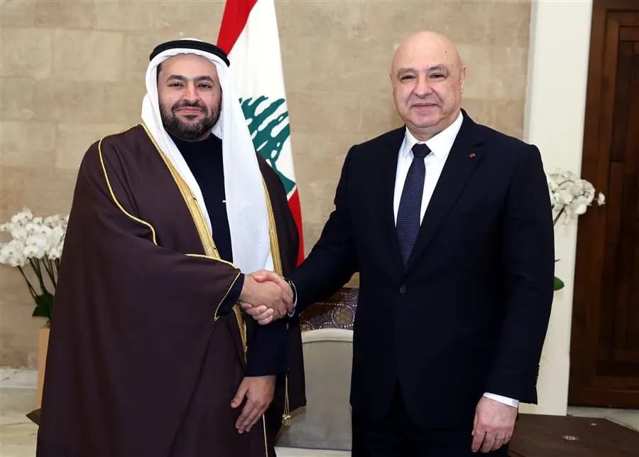 عون للخليفي: نقدر دور قطر في مساعدة لبنان.. والجيش بحاجة إلى معدات وتجهيزات