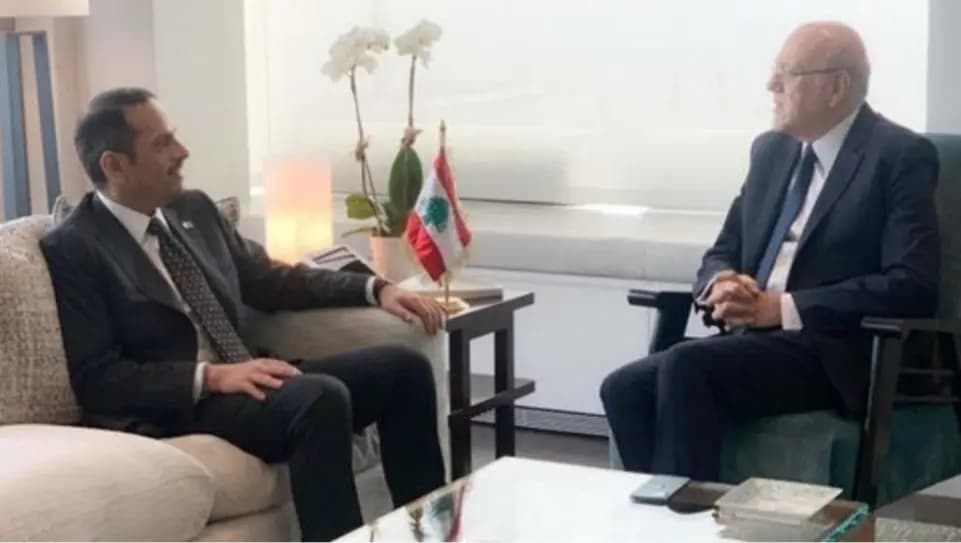 ميقاتي يبحث مع وزير خارجية قطر العلاقات الثنائية