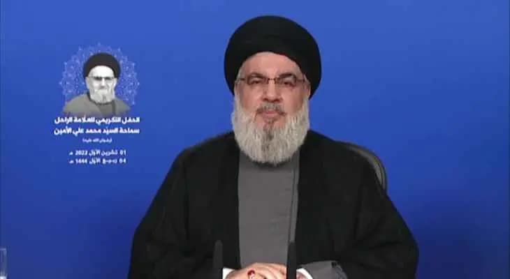نصرالله عن الترسيم: نحن أمام أيّام حاسمة!
