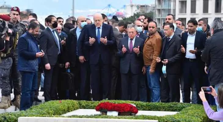 شخصيات دينية وسياسية زارت ضريح الحريري في ذكرى إغتياله