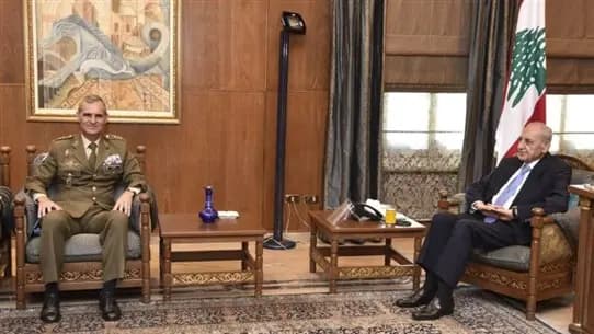 برّي يستقبلُ القائدَ العام لـ"اليونيفيل"