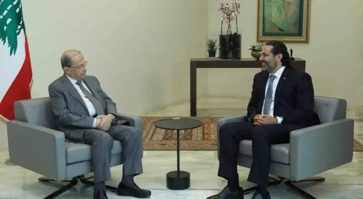 خلوة بين عون والحريري في بيت الدين قبيل جلسة مجلس الوزراء