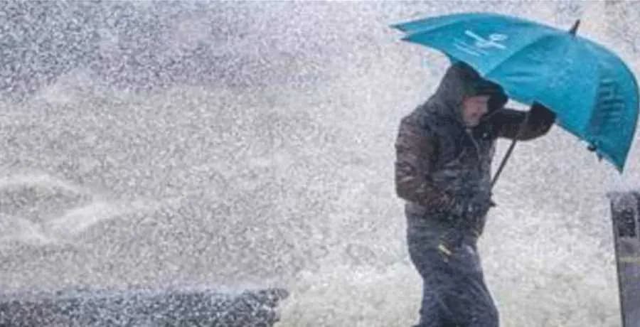منخفض جوي معتاد مع أمطار رعدية وثلوج