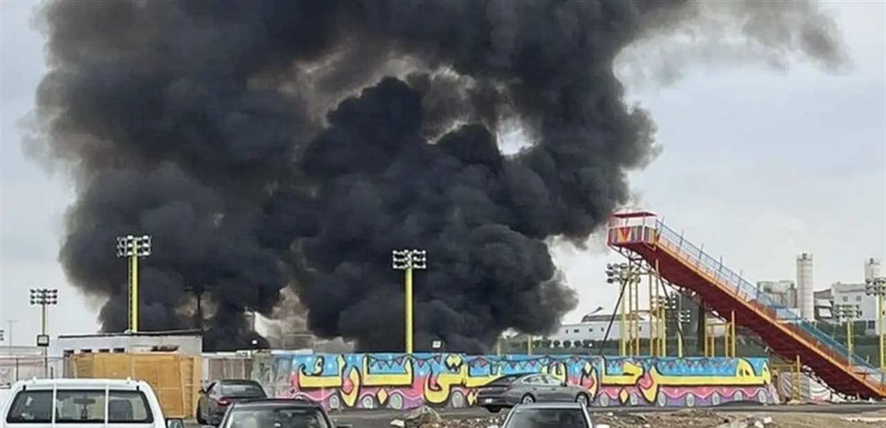 حريق كبير في مدينة جدة السعوديّة
