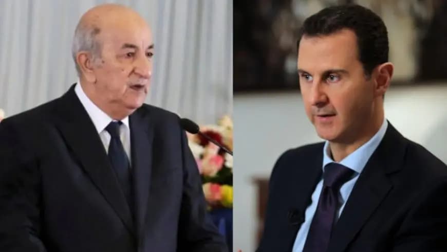 الأسد يبحثُ مع الرئيسِ الجزائري التّطورات السياسية على الساحة العربية