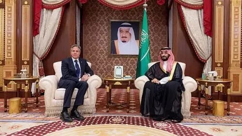 ولي العهد السعودي يبحث في العلاقات الثنائية مع بلينكن
