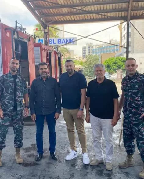 وفدٌ من حزب الله يزورُ فوجَ إطفاء صيدا