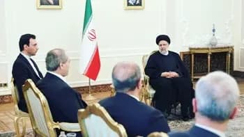 وفدٌ وزاريٌّ سوري يلتقي الرئيس الإيراني في طهران