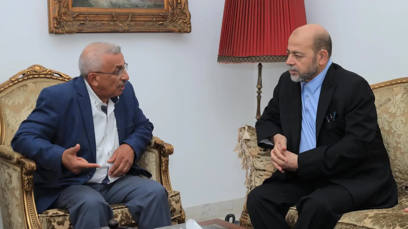 سعد يستقبل وفدًا قياديًا من "حماس"