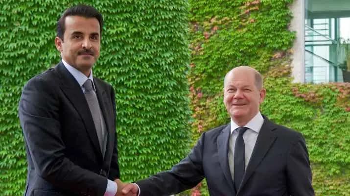 التطورات الفلسطينية.. بين أمير قطر والمستشار الألماني