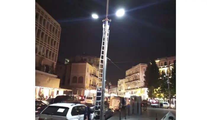 عبر الطاقة الشمسية تم انارة بعض شوارع طرابلس