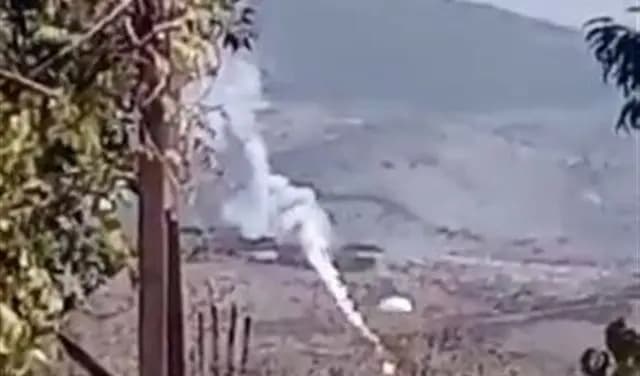 قـ.ـذيفة ضوئية.. وحريق في "تل النحاس"!