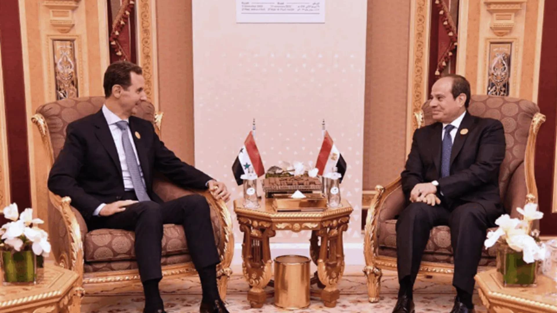 لقاء يجمع السيسي والأسد.. وهذا ما أكّداه